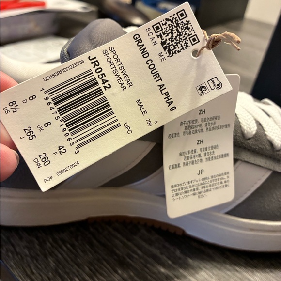 🤍 Adidas Grand Court Alpha 00s Gray White Sneakers Men’s 8.5 Casual Shoes NWT - Picture 5 of 16